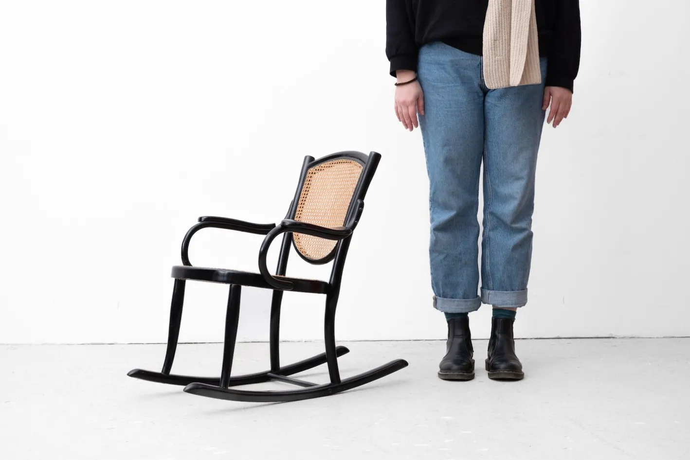 Jugendstil Kinder Schaukelstuhl von Marcel Kammerer für Gebrüder Thonet, 1910