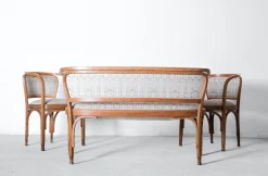 Jugendstil Modell Nr. 715 Wohnzimmer Set von Gustav Siegel für Jacob & Josef Kohn, Wien 1905, 3er Set