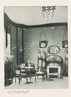 Jugendstil Modell Nr. 715 Wohnzimmer Set von Gustav Siegel für Jacob & Josef Kohn, Wien 1905, 3er Set