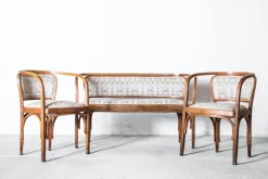 Jugendstil Modell Nr. 715 Wohnzimmer Set von Gustav Siegel für Jacob & Josef Kohn, Wien 1905, 3er Set