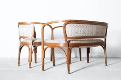 Jugendstil Modell Nr. 715 Wohnzimmer Set von Gustav Siegel für Jacob & Josef Kohn, Wien 1905, 3er Set