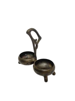 Jugendstil Salz- und Pfefferstreuer von Niemen Glassworks, Poland, 1920er