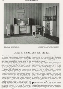 Jugendstil Schreibtisch von Matthias Feller für Moritz Ballin, München, Deutschland, 1912