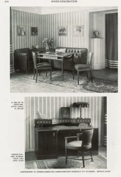 Jugendstil Schreibtisch von Matthias Feller für Moritz Ballin, München, Deutschland, 1912