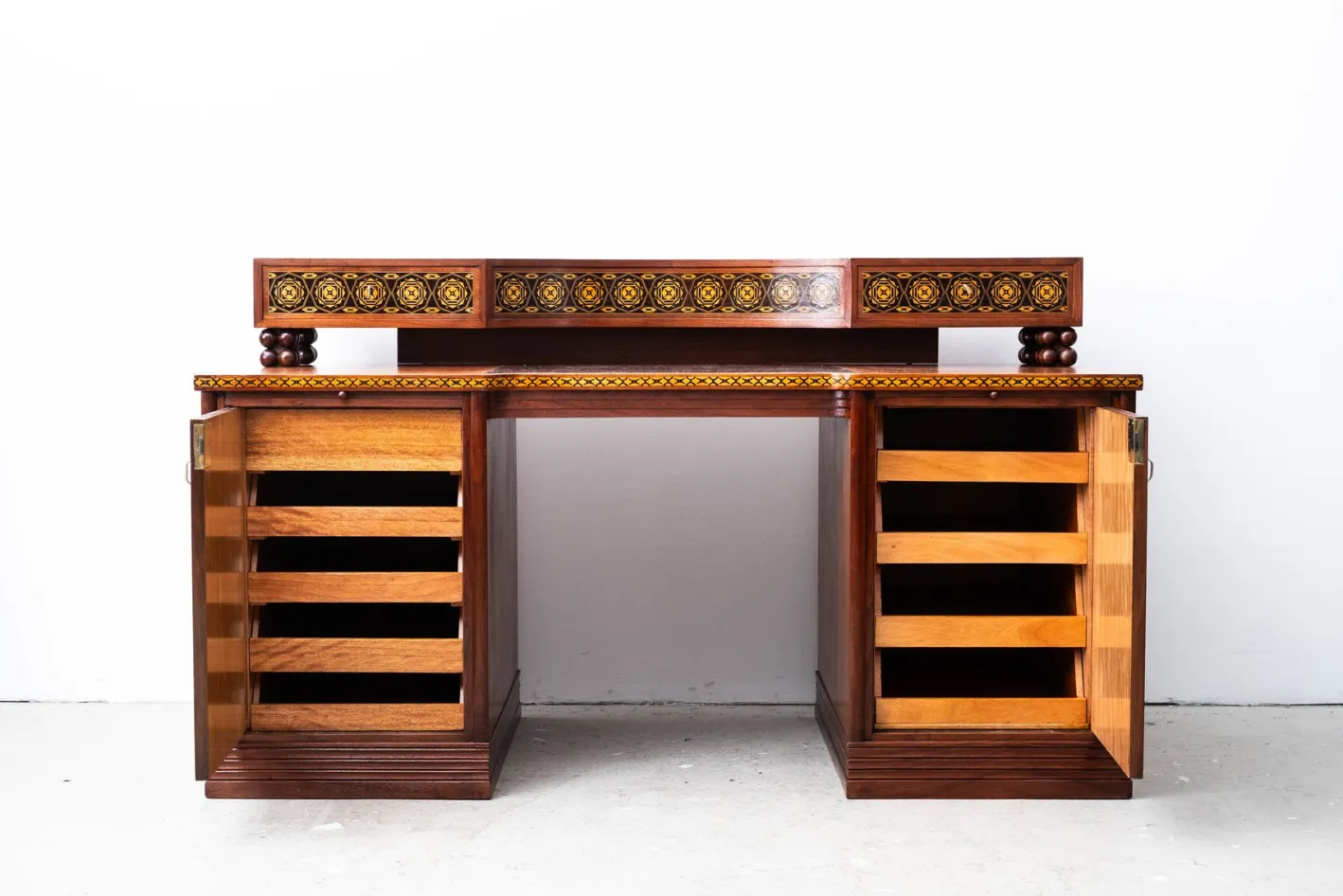 Jugendstil Schreibtisch von Matthias Feller für Moritz Ballin, München, Deutschland, 1912