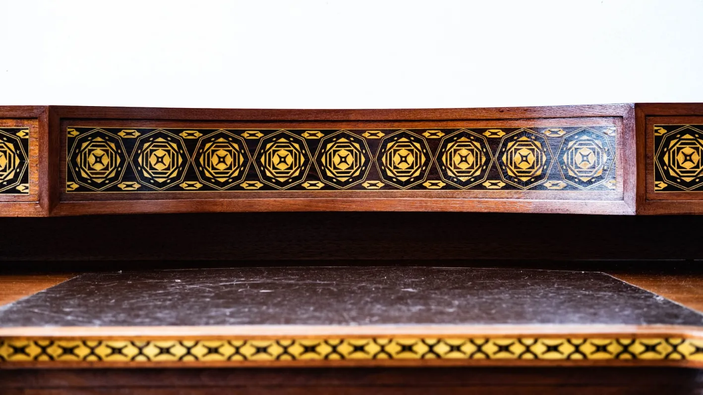 Jugendstil Schreibtisch von Matthias Feller für Moritz Ballin, München, Deutschland, 1912
