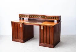 Jugendstil Schreibtisch von Matthias Feller für Moritz Ballin, München, Deutschland, 1912