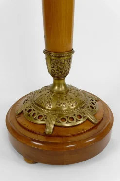 Jugendstil Stehlampe aus Kirschholz von Paul Follot, Frankreich, 1920er