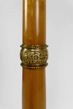 Jugendstil Stehlampe aus Kirschholz von Paul Follot, Frankreich, 1920er