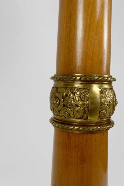Jugendstil Stehlampe aus Kirschholz von Paul Follot, Frankreich, 1920er
