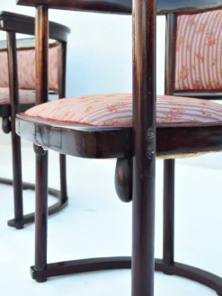 Jugendstil Stühle und Sofa von Josef Hoffmann für Thonet, 3er Set