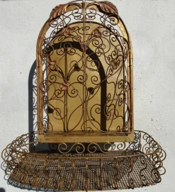 Jugendstil Vitrine aus Schmiedeeisen, 1890er