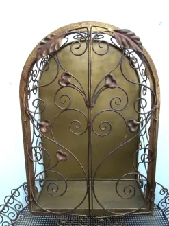 Jugendstil Vitrine aus Schmiedeeisen, 1890er