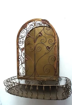 Jugendstil Vitrine aus Schmiedeeisen, 1890er