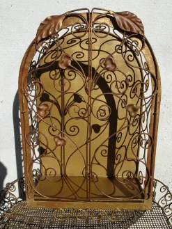Jugendstil Vitrine aus Schmiedeeisen, 1890er