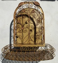 Jugendstil Vitrine aus Schmiedeeisen, 1890er