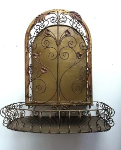 Jugendstil Vitrine aus Schmiedeeisen, 1890er