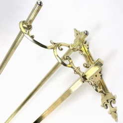 Jugendstil Wandregal aus Messing, 1920er