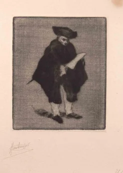 Jules Edmond Cuisinier, The Scholar, 1877, Radierung