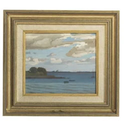 Jules Louis Moreteau, Flussblick, Ölgemälde