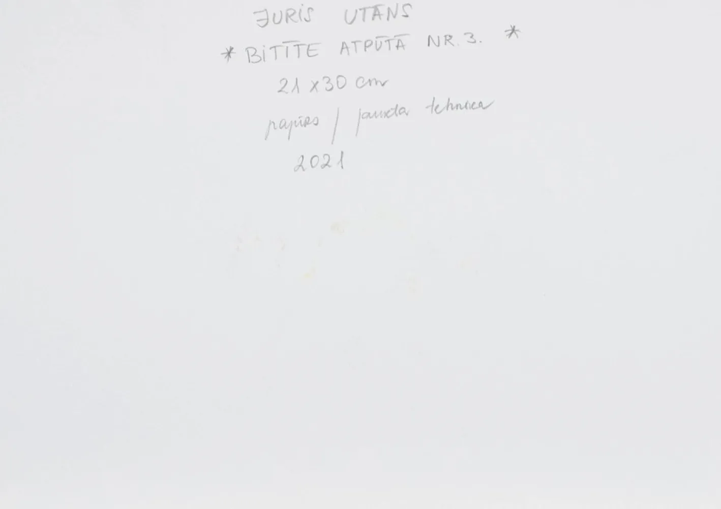 Juris Utans, Bee at Rest III, 2021, Mixed Media und Papier