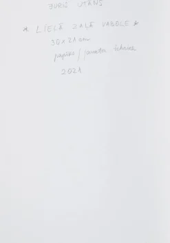Juris Utans, Big Green Beetle, 2021, Mixed Media auf Papier