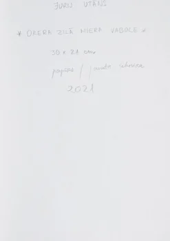 Juris Utans, Ockerblauer Friedenskäfer, 2021, Mixed Media und Papier