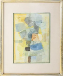 Justino Alves, Composition, 1973, Mixed Media auf Papier