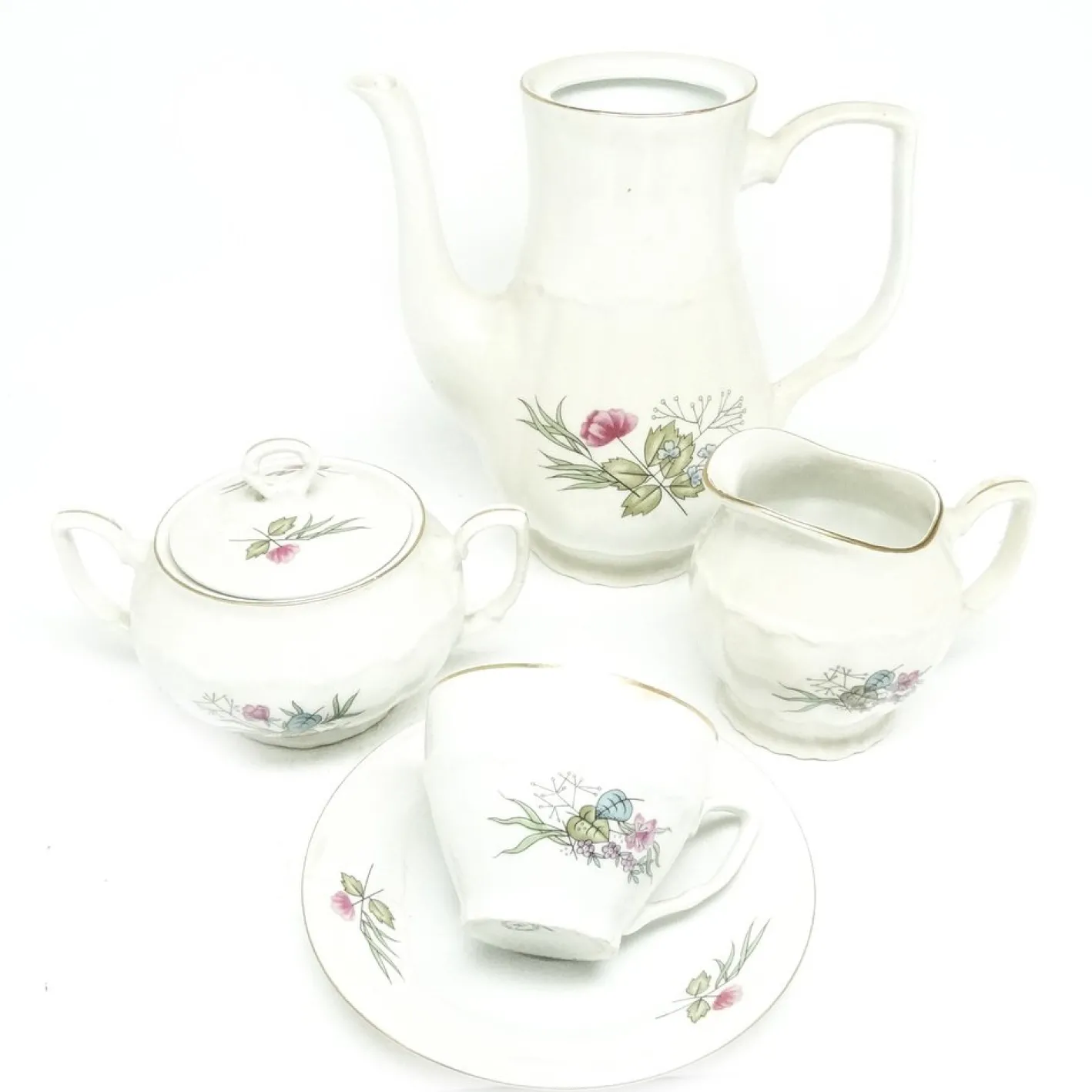 Kaffeeservice von Porcelain Factory Bogucice, Polen, 1960er, 15er Set