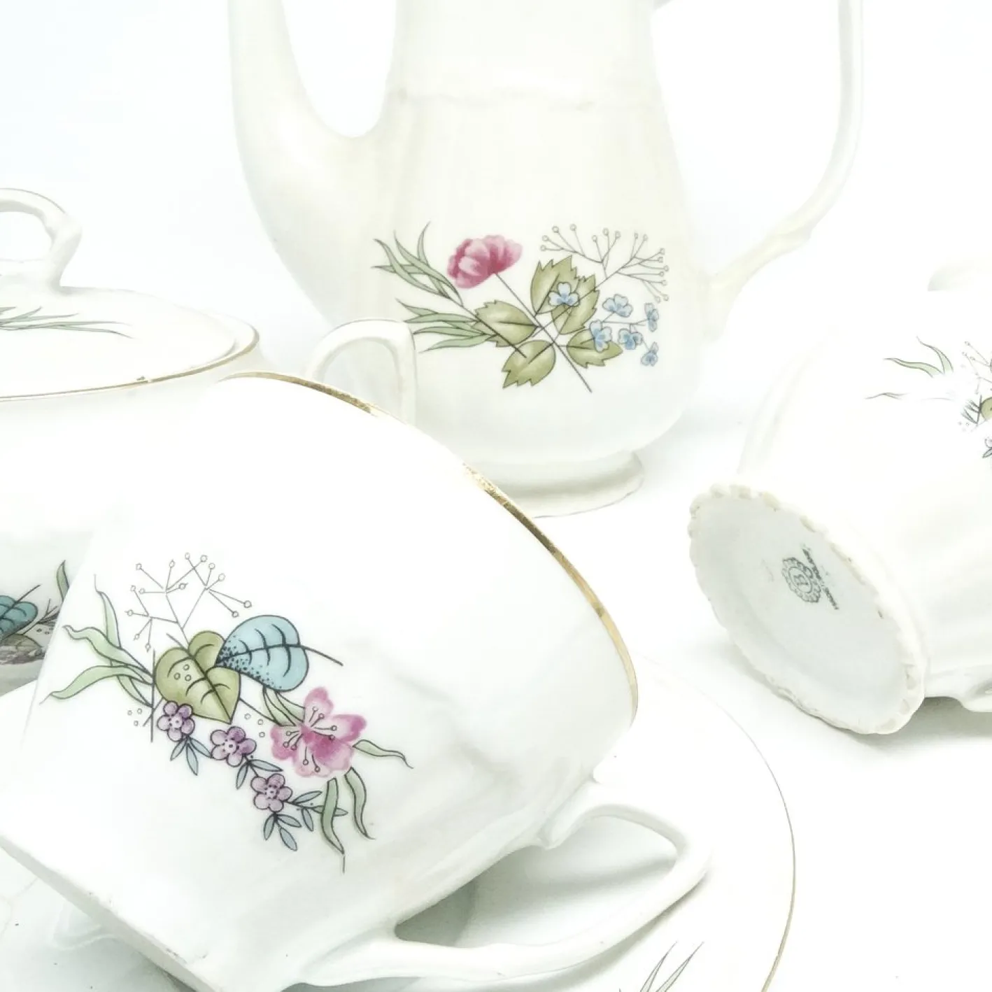 Kaffeeservice von Porcelain Factory Bogucice, Polen, 1960er, 15er Set