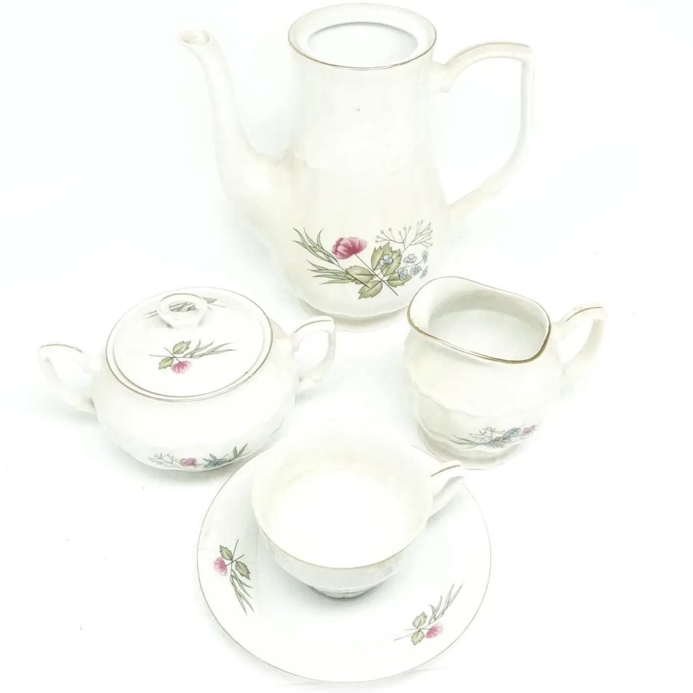 Kaffeeservice von Porcelain Factory Bogucice, Polen, 1960er, 15er Set