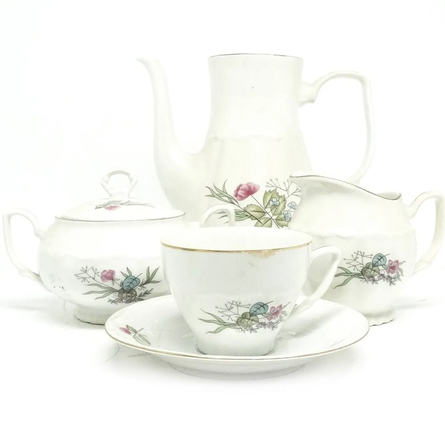 Kaffeeservice von Porcelain Factory Bogucice, Polen, 1960er, 15er Set