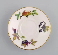 Kaffeetassen & Untertassen, Zuckerdose & Sahnekännchen von Royal Worcester, England, 1980er, 6er Set