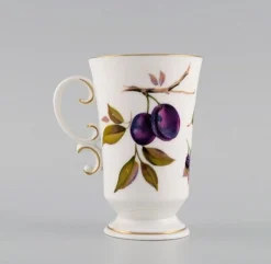Kaffeetassen & Untertassen, Zuckerdose & Sahnekännchen von Royal Worcester, England, 1980er, 6er Set