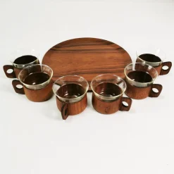 Kaffee- und Teeservice aus Teak von Schott & Gen, Mainz, Deutschland, 1970er, 13 Set