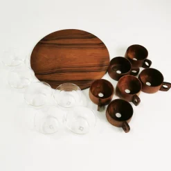 Kaffee- und Teeservice aus Teak von Schott & Gen, Mainz, Deutschland, 1970er, 13 Set