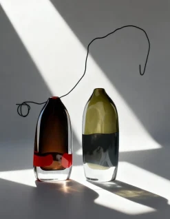 Kaiho III Vase aus mundgeblasenem Glas von Pia Wüstenberg
