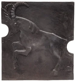 Kaminplatte aus Gusseisen, 1950er