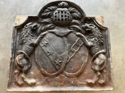 Kaminschild aus Gusseisen von a Castle in Anjou, 1700