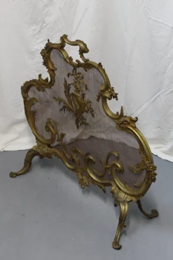 Kaminschutzgitter aus Bronze im Barock-Stil, 1894