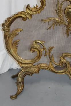 Kaminschutzgitter aus Bronze im Barock-Stil, 1894