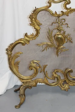 Kaminschutzgitter aus Bronze im Barock-Stil, 1894