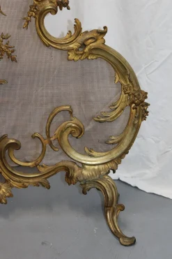 Kaminschutzgitter aus Bronze im Barock-Stil, 1894