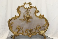 Kaminschutzgitter aus Bronze im Barock-Stil, 1894