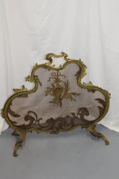 Kaminschutzgitter aus Bronze im Barock-Stil, 1894