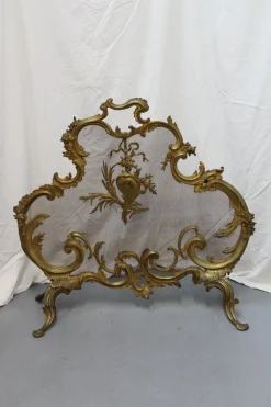 Kaminschutzgitter aus Bronze im Barock-Stil, 1894