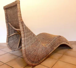 Karlskrona Wicker Chaiselongue von Carl Öjerstam für Ikea, 1990er