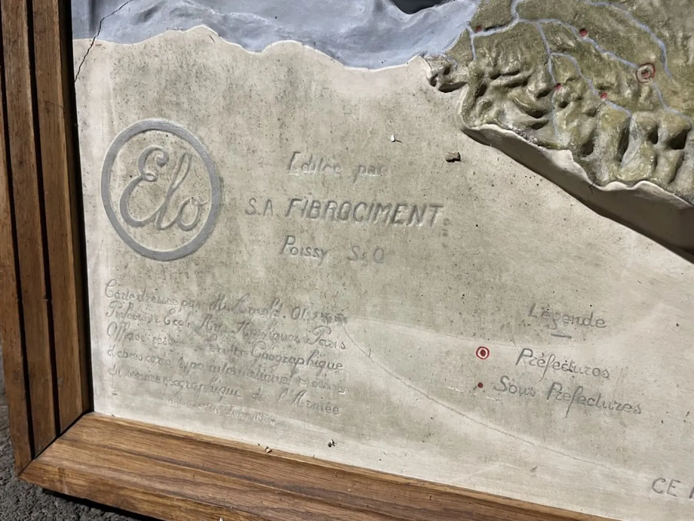 Karte von Frankreich, 1934