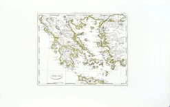 Karte von Griechenland - Radierung auf Papier 19. Jh. 19. Jh.