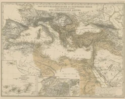 Karte von Mittelmeer, Schwarzem Meer und Osmanischem Reich, 1853